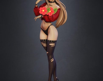 Power STL File: Aerith in Swimsuit for Resin/Filament Printers