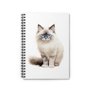 Cute Cat Spiral Notebook - Ruled Line for Cat Lovers, Journaling, School Supplies, Gift for Pet Owners, Cute Stationery