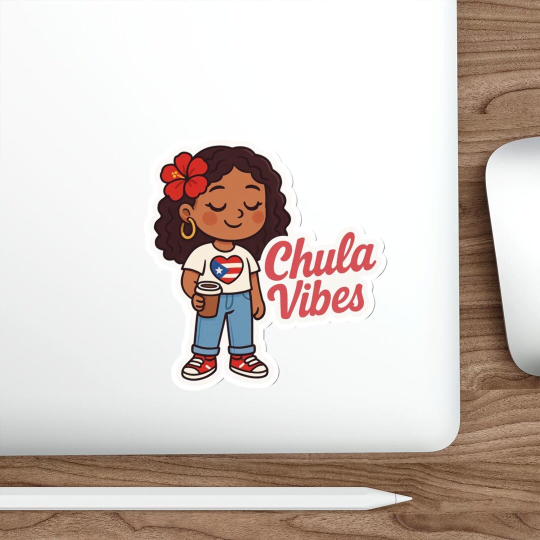 Chula Vibes Die-cut Stickers | Cute Latina Girl & Coffee, Aesthetic ...