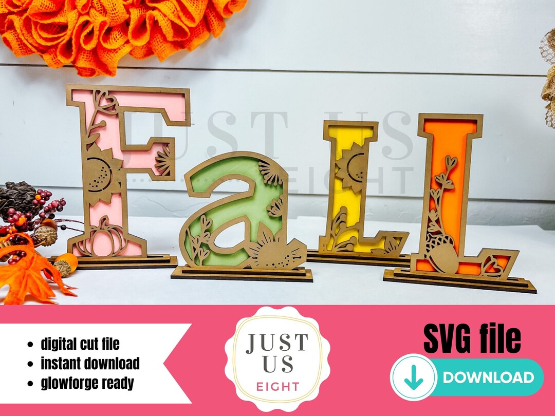 Fall SVG File, Glowforge Fall, Fall SVG Cut File, Autumn Laser Cut File ...
