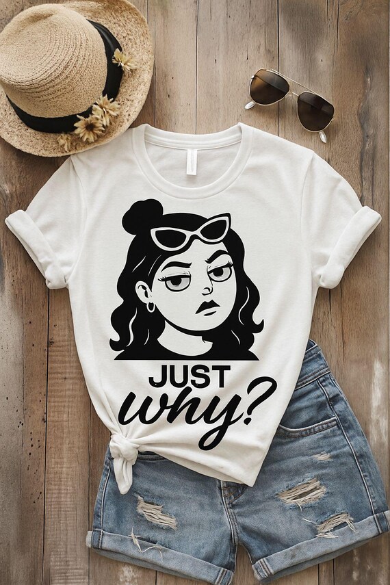 Sassy Cotton Tee with 'Just Why?' and 'I'll Pray For You' Artwork, Casual Shirt for Teens, Summer Outfit, Gift for Friends, Humorous T-Shirt