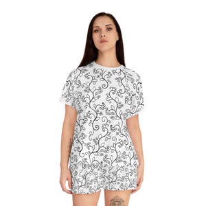 Ensemble pyjama fleuri pour femme pour nuits douillettes, vêtements de nuit, vêtements de détente, cadeau pour elle, pyjama d&#39;été