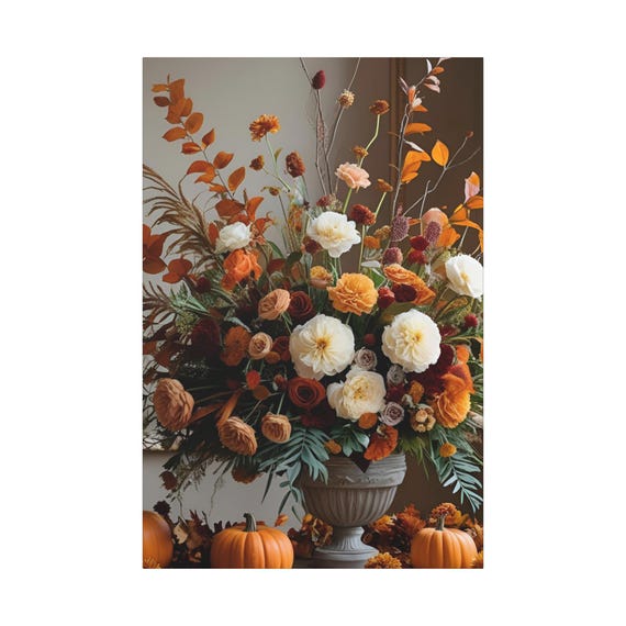 Autumn Floral Canvas Art Print