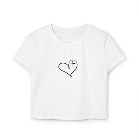 Heart & Cross Women's Baby Tee