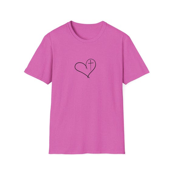 Heart & Cross Unisex Softstyle T-Shirt
