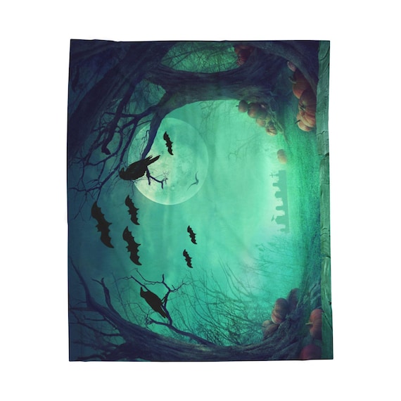 Graveyard Forest Velveteen Plush Blanket