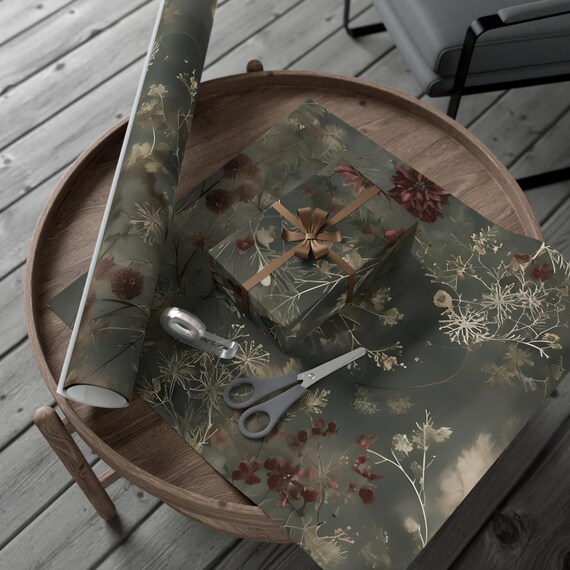 Elegant Floral Gift Wrap Papers: Eco-Friendly Wrapping, Holiday Gifts, Wedding Wrap, Seasonal Celebrations, Unique Present Ideas