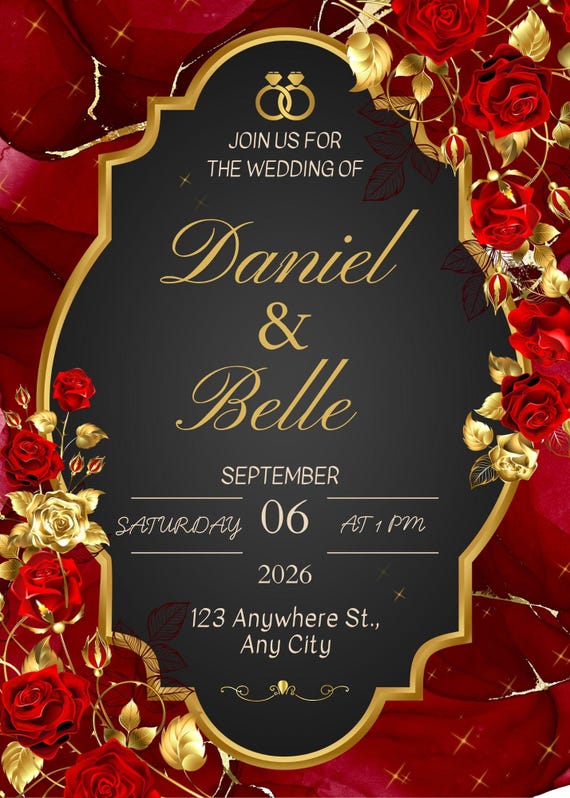 Beaty and the Beast Wedding Invitations