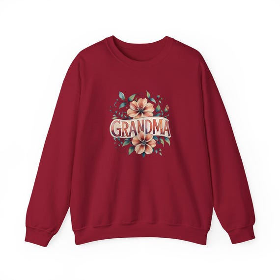 Cozy Floral Grandma Sweatshirt, Gift for Grandmother, Perfect for Birthdays, Mother's Day, Family Gatherings, Daily Wear