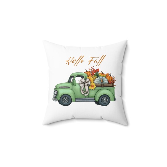 Hello Fall Pillow, Cozy Fall Decor, Autumn Home Accent, Thanksgiving Gift, Seasonal Cushion