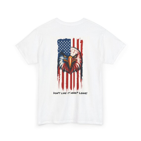 Patriotic Eagle Tee | Unisex Heavy Cotton T-Shirt, USA Flag Design, Freedom Apparel, Independence Day Gift, Casual Wear