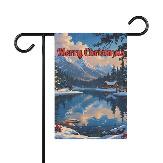 Merry Christmas Lake Banner, Holiday Outdoor Decor, Christmas Home Decoration