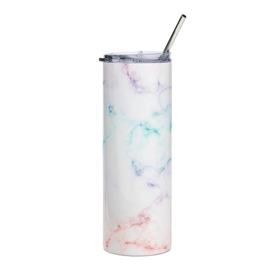 Colorful Marble Stainless Steel Tumbler | 20oz Insulated Drinkware | Travel Mug