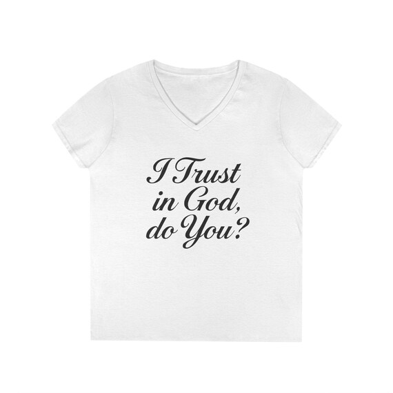 Faith-Inspired Ladies' V-Neck T-Shirt - Perfect for Casual Wear, Gifts, Church Events, Family Gatherings, and Inspirational Moments