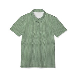 Green Patterned Polo Shirt