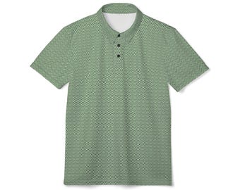 Groen poloshirt met patroon