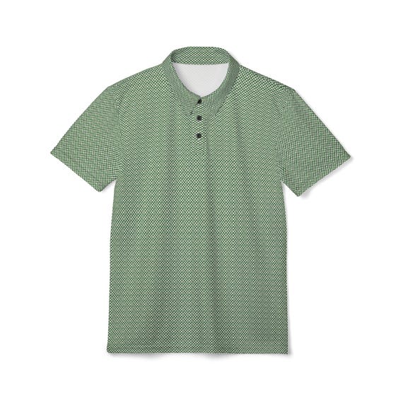 Green Patterned Polo Shirt