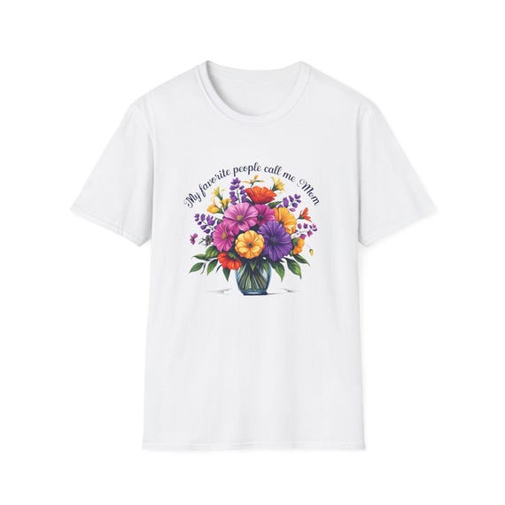 Floral Mom T-Shirt, Mother's Day Gift, Casual Wear, Birthday Gift, Family Gatherings, Spring Fashion