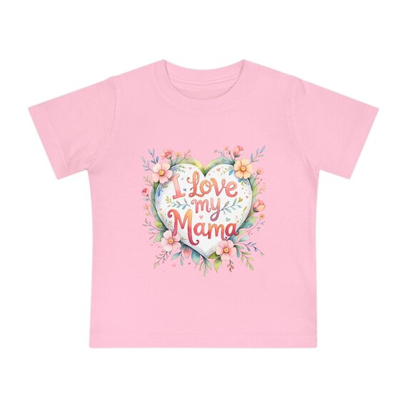 Cute Baby Shirt with 'I Love my Mama' Design, Adorable Gift for New Moms, Baby Shower, Mother's Day