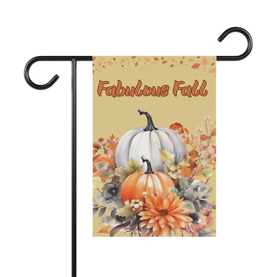 Fabulous Fall Garden Banner, Autumn Decor, Outdoor Flag, Thanksgiving Home Decoration, Seasonal Garden Accent
