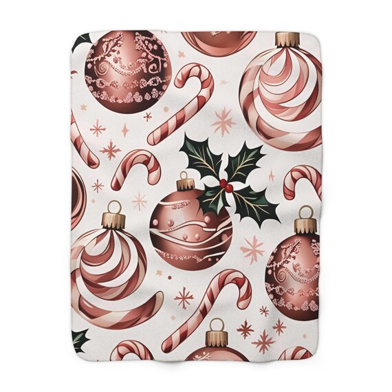 Cozy Holiday Sherpa Fleece Blanket - Perfect for Christmas Decor, Gifts, Home Comfort, Winter Warmth, Festive Gatherings