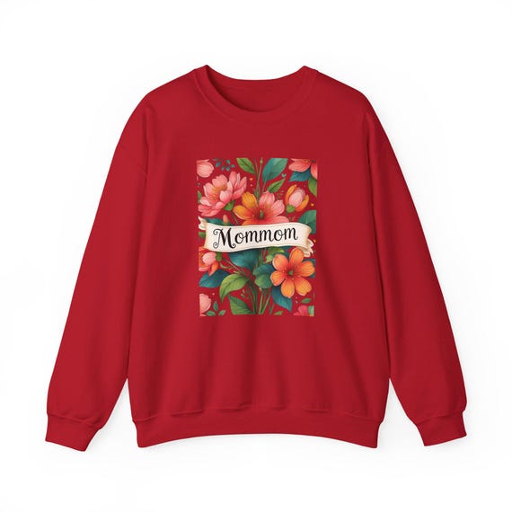 Mommon Floral Sweatshirt | Cozy Gift for Mom, Birthday Clothes, Mother's Day Apparel, Floral Crewneck, Cute Mother's Day