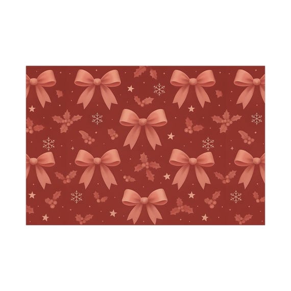 Holiday Gift Wrap Paper Rolls, Festive Wrapping for Christmas, Birthdays, and Any Celebration, Elegant Bow Pattern, Eco-Friendly Gift [...]