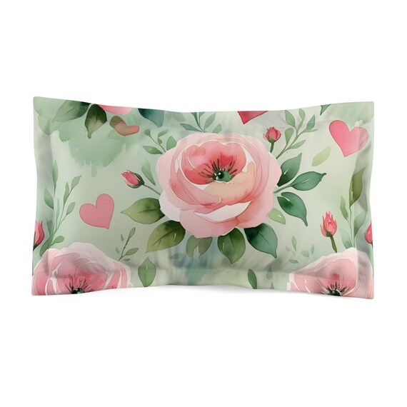Rose Microfiber Pillow Sham