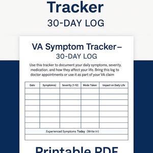 VA Symptom Tracker – 30-Day Log