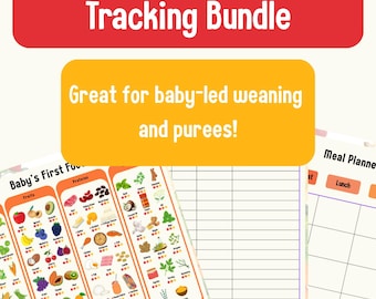 Baby First Foods Tracker/Printable Digital/New Parents/BLW Guide/Baby Nutrition Solids/Customizable/Baby Food Purees/Baby Led Weaning