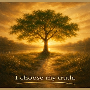Printable Affirmation Card – Choose Your Truth – Authenticity Card for Women – Self Alignment Spiritual Gift – 4x6 5x7 Digital Download