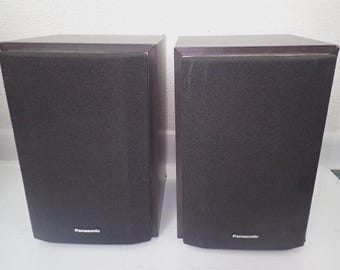 Panasonic SB-PM15 Bookshelf 2-Way Speakers Wood Grain Bi-Wired Black