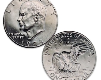 1973 D Eisenhower One Dollar Coin Uncirculated 1973-D