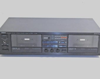 Yamaha K-222 Natural Sound Stereo Dual Cassette Deck Player Vintage Audio Japan* Tested & Works