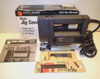 Black & Decker 7548 Electric 3200 SPM Type 3 Double Insulated 2.2A Jig Saw