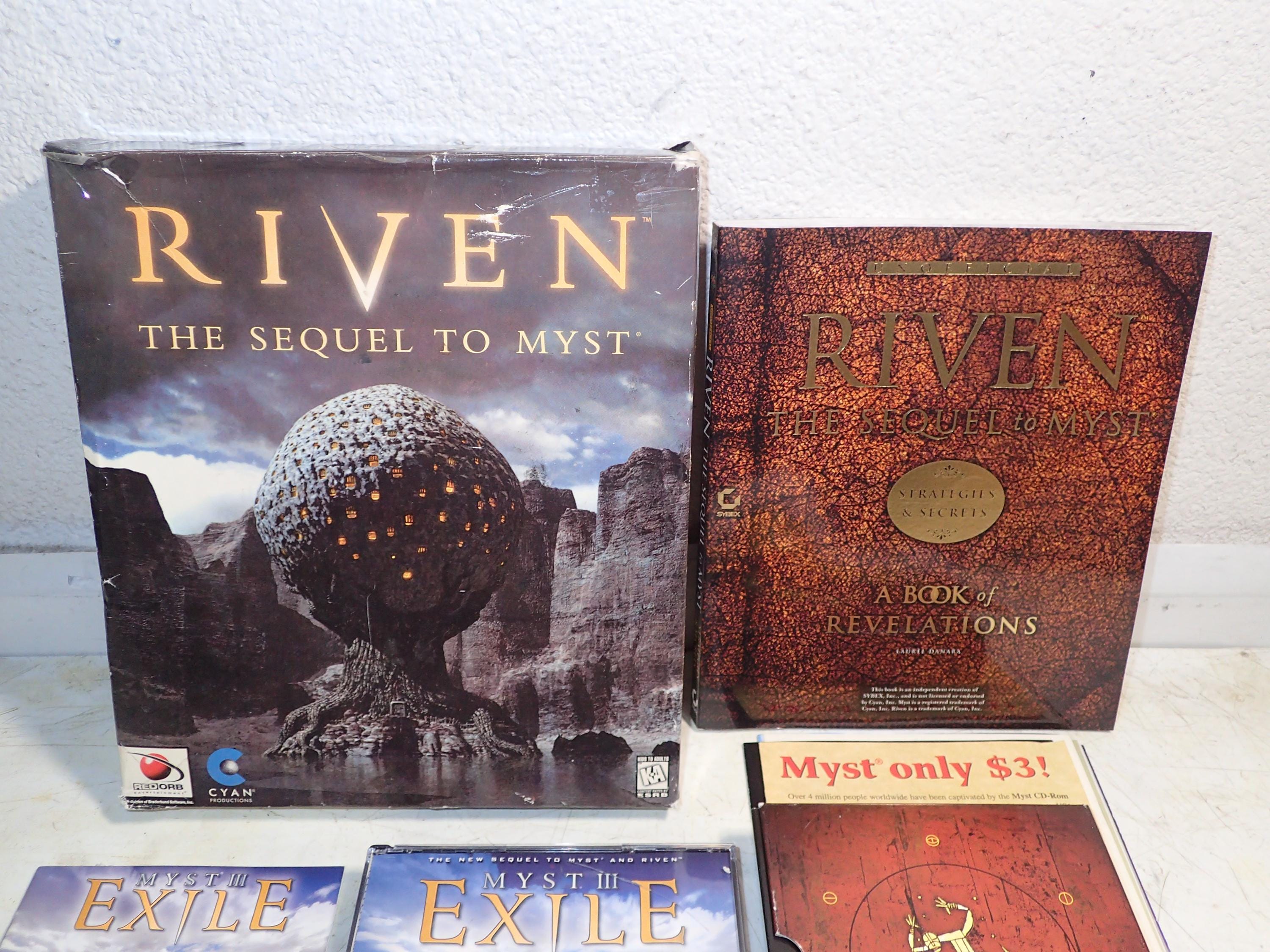 Myst Riven Squee Riven the Sequel to Myst - Complete Box Set - PC / Mac - W/ Strategy ...