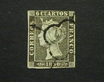 Spain Classics 1850 Edifil 6 Cuartos Used Canceled