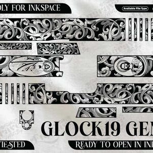 Glock 19 Gen 03 Design,lasercut,laserengraving,fiberlaser,engravingfiles,metalart