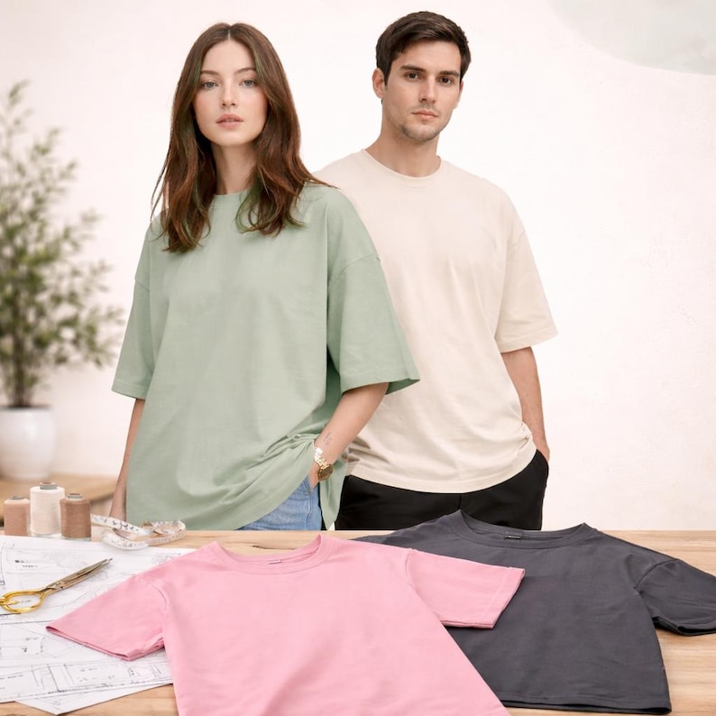 Oversized T Shirt Sewing Pattern PDF Unisex S-5XL, Printable A4 A0 US Letter, Easy Beginner Tee Pattern, Loose Fit Shirt