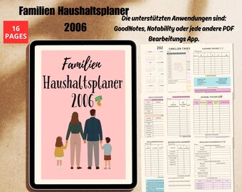 Family Budget Planner 2026, Digital Household Book (PDF Download)