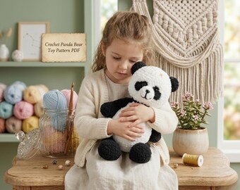 Crochet Panda Bear Amigurumi Toy Pattern (PDF)