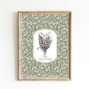 May Birth Flower Art: Lily of the Valley Print (Digital Download)