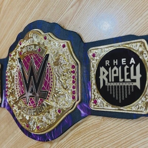 Rhea Ripley Custom World Heavyweight Wrestling Championship Title Zinc Belt