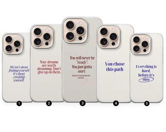 Custodia per telefono con citazione semplice - Cover ispiratrice positiva per iPhone 17 16 15 14 Pro Max, Samsung S25 S24 S23, Pixel 9