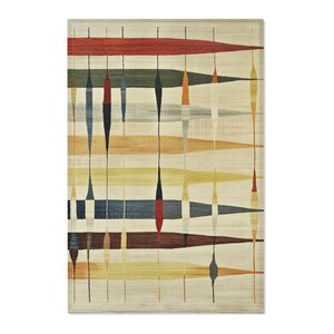 Mid-Century Modern Area Rug, Geometric Home Decor, Living Room Accent, Cozy Rug for Stylish Interiors, Floor Mat, Gift for Homeowners