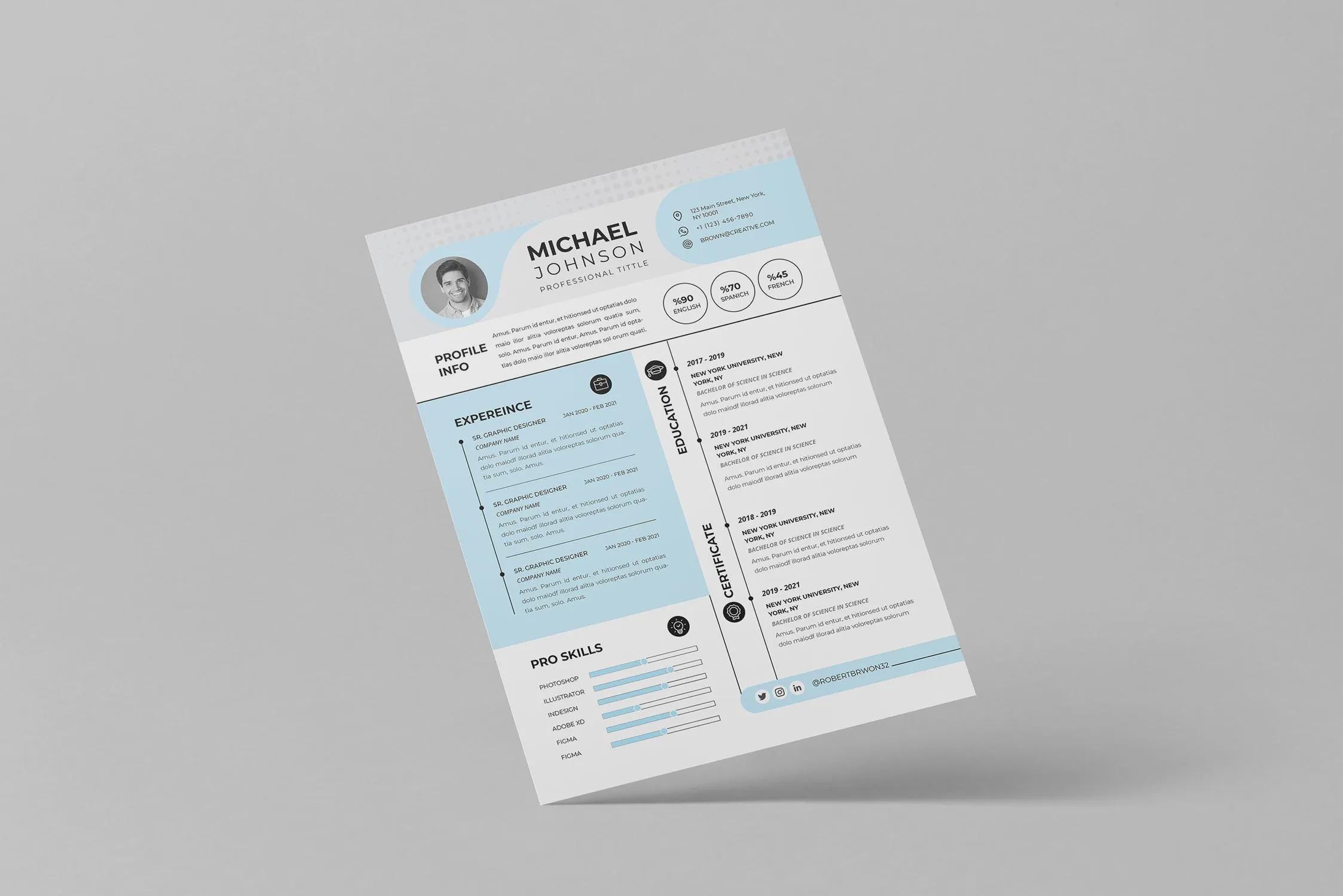 Editable Resume Template: Creative CV Design for Canva, Word, Adobe - Etsy