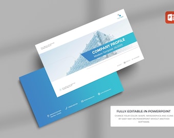 Firmenprofil Power Point -Vorlage: Moderne Business-Broschüre (24 Folien)