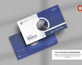 Modern Company Profile PowerPoint Template: Business Presentation (20 Slides)