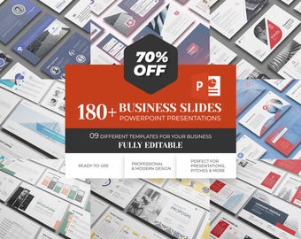 Power Point Templates Bundle für Ihr Unternehmen: Unternehmensprofil | Vorschlag | GESCHÄFTSBERICHT | Businessplan | Vollständig bearbeitbar | 180+ Dias