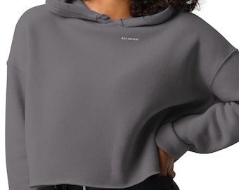 Felpa corta Act normal / Felpa minimalista con orlo a vivo in pile (grigio)